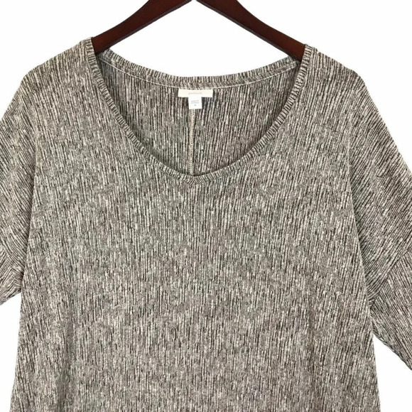 Pure Jill Knit LINEN COTTON Shift Dress Size Medium M Long Sleeve Lagenlook J - Picture 3 of 16